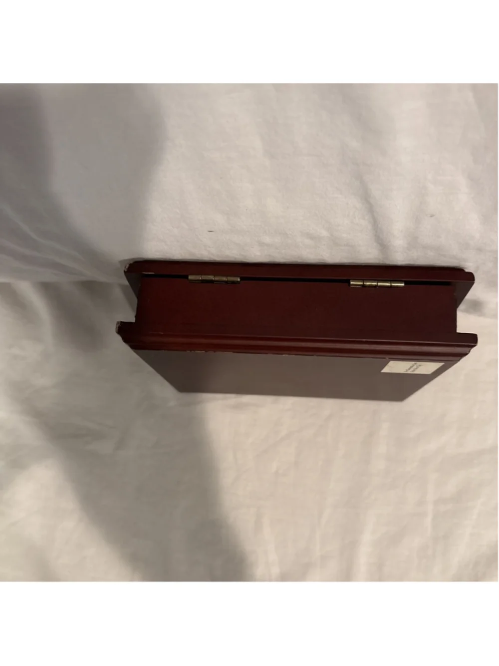 Vtg Mahogany Wood Tabletop Picture Frame Book Oval 5x7